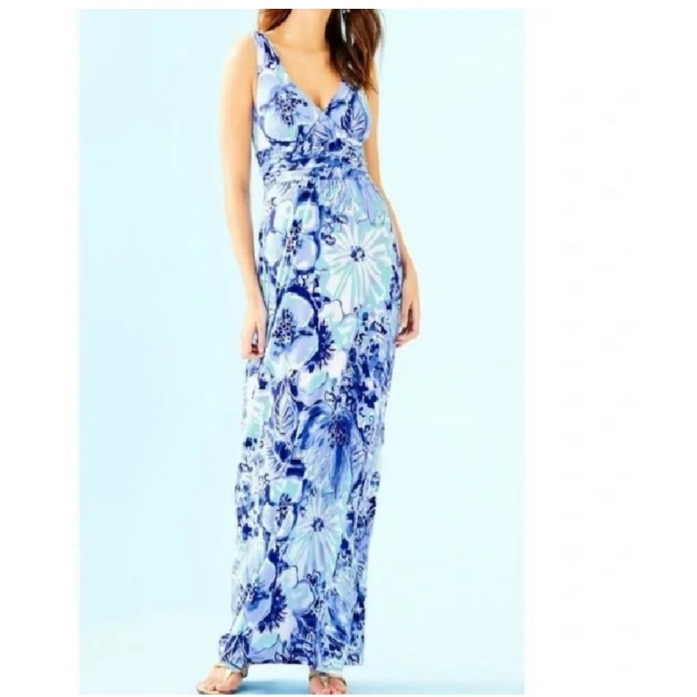 🌸Lilly Pulitzer Sloane Coastal Blue Catch & Keep Maxi dress NWT size M